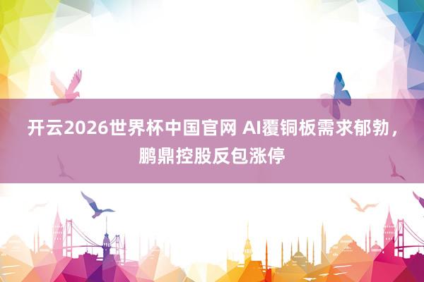 开云2026世界杯中国官网 AI覆铜板需求郁勃，鹏鼎控股反包涨停