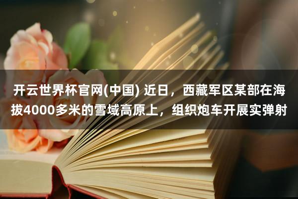 开云世界杯官网(中国) 近日,西藏军区某部在海拔4000多米的雪域高原上,组织炮车开展实弹射