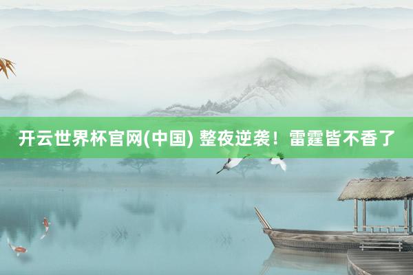 开云世界杯官网(中国) 整夜逆袭!雷霆皆不香了