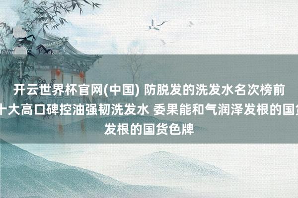 开云世界杯官网(中国) 防脱发的洗发水名次榜前十名 十大高口碑控油强韧洗发水 委果能和气润泽发根的国货色牌