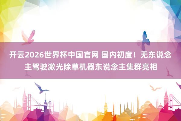 开云2026世界杯中国官网 国内初度!无东说念主驾驶激光除草机器东说念主集群亮相