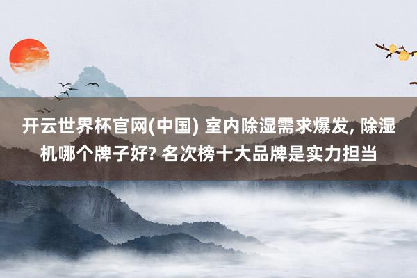 开云世界杯官网(中国) 室内除湿需求爆发, 除湿机哪个牌子好? 名次榜十大品牌是实力担当